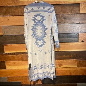 Long western or Aztec design cardigan